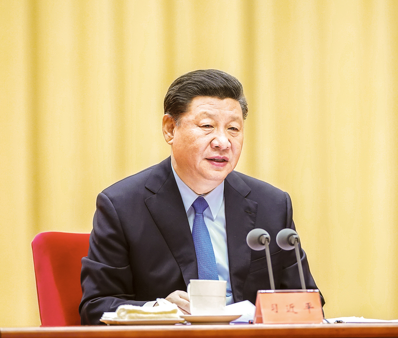 2019年5月31日，“不忘初心、牢記使命”主題教育工作會議在北京召開。中共中央總書記、國家主席、中央軍委主席習(xí)近平出席會議并發(fā)表重要講話。 新華社記者 鞠鵬/攝